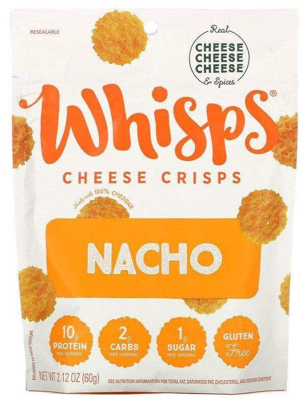 Whisps, Nacho Cheese Crisps, 60 g - Mom it KeTo Go