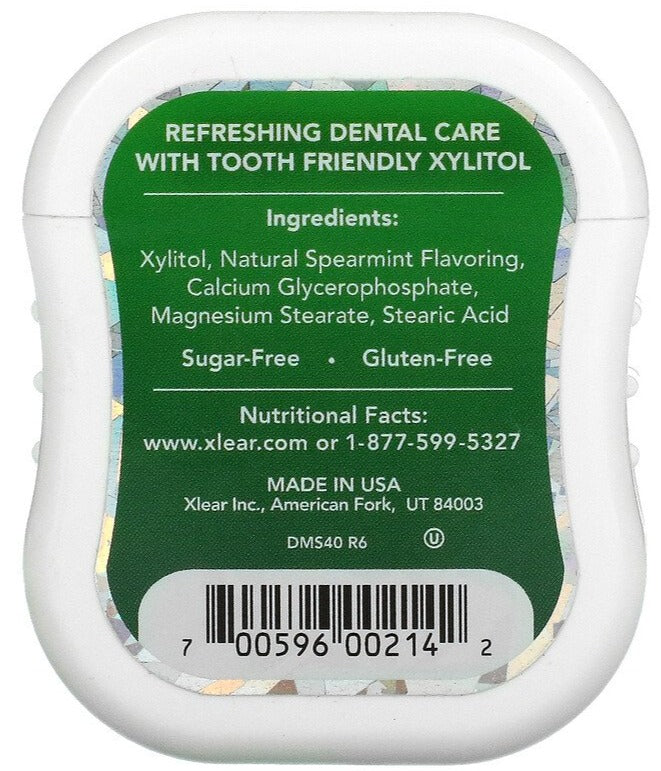 Xlear, Spry Gems, Natural, Sugar-Free, Mints, Spearmint, 40 Count, 25 g - Mom it KeTo Go
