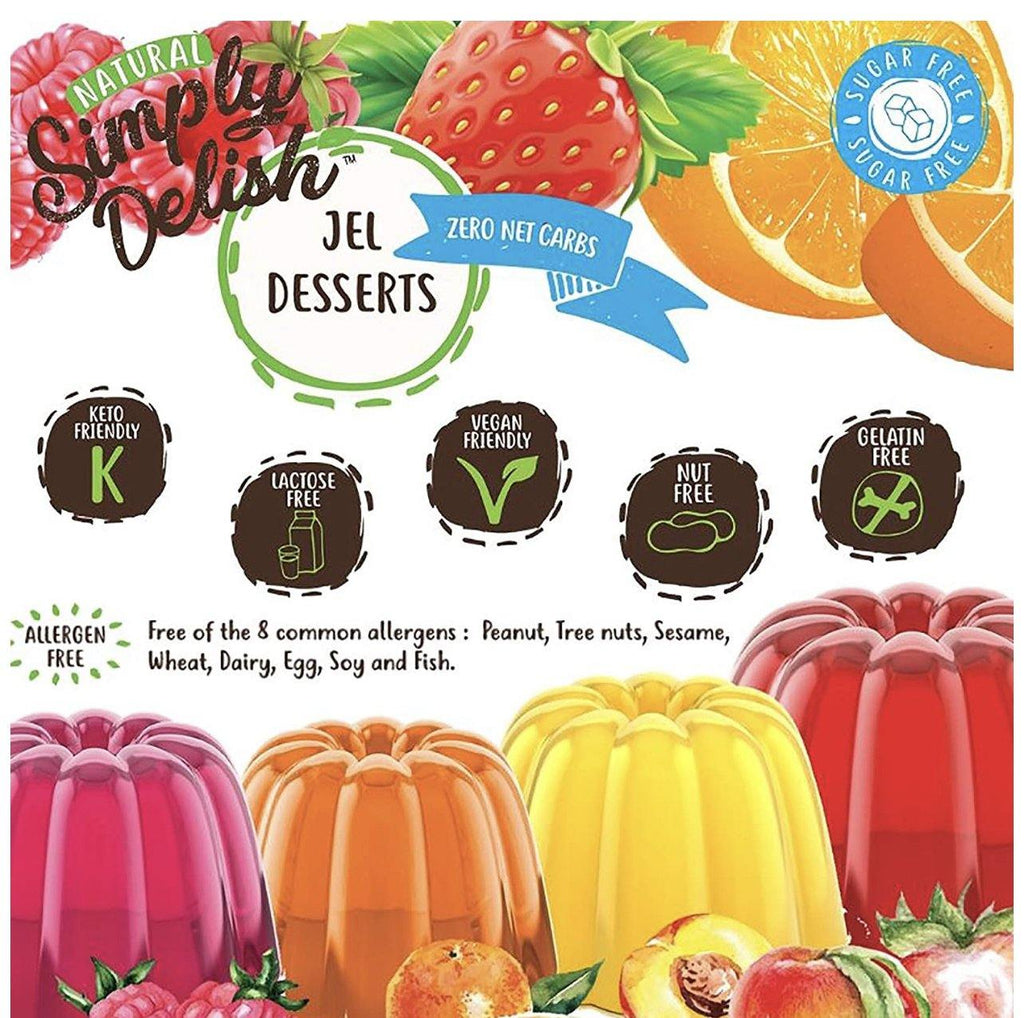 Natural Simply Delish, Sugar Free Strawberry Jel Dessert , 20 g - Mom it KeTo Go
