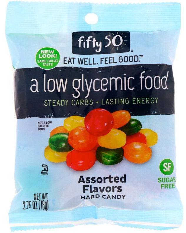 Fifty 50, Low Glycemic Hard Candy, Assorted Flavors, 78 g - Mom it KeTo Go