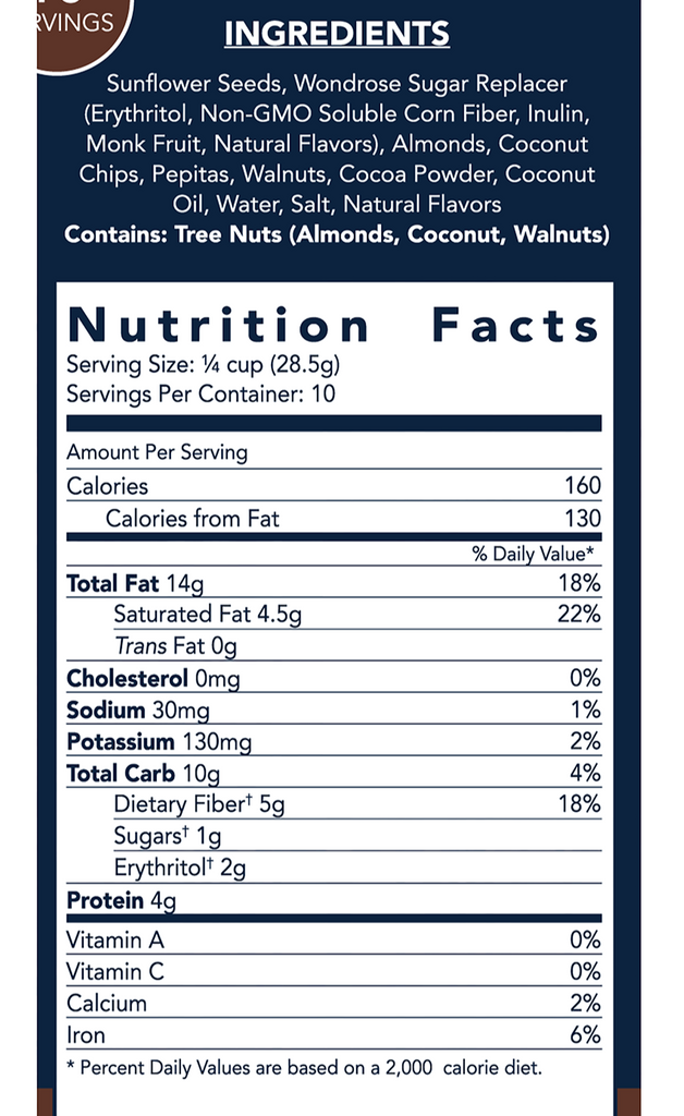Keto and Co, Keto Granola, Chocolate Sea Salt, 285 g - Mom it KeTo Go