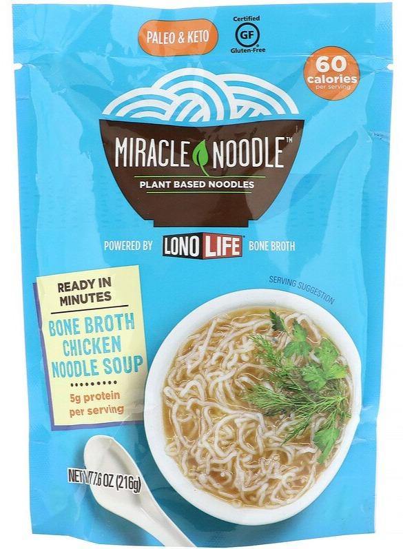 Miracle Noodle, Bone Broth Noodle Paleo & Keto Soup, Chicken, 215 g - Mom it KeTo Go