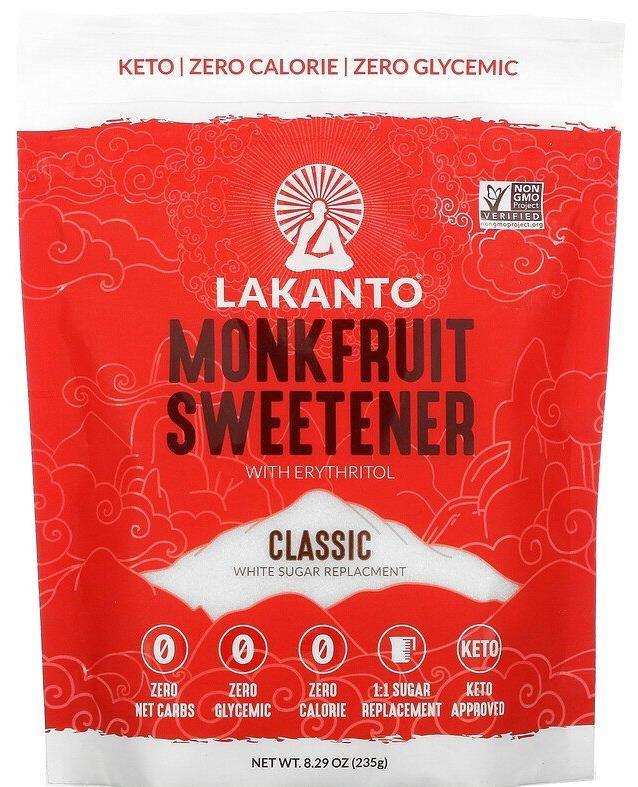 Lakanto, Monkfruit Sweetener with Erythritol, Classic, 235g - Mom it KeTo Go