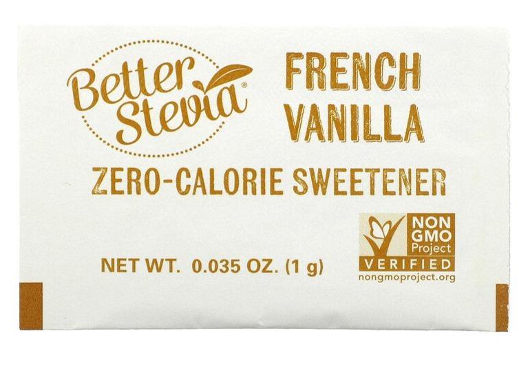 Now Foods, BetterStevia, Zero Calorie Sweetener, French Vanilla, 75 Packets, (1 g) Each - Mom it KeTo Go