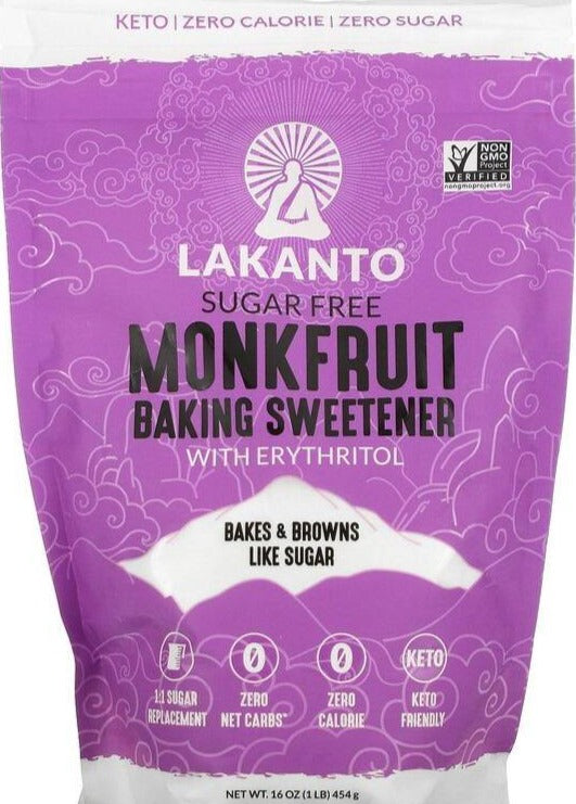 Lakanto, Monkfruit Baking Sweetener with Erythritol, 454 g - Mom it KeTo Go