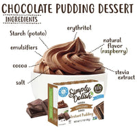 Natural Simply Delish, Natural Instant Pudding, Chocolate, 48 g - Mom it KeTo Go