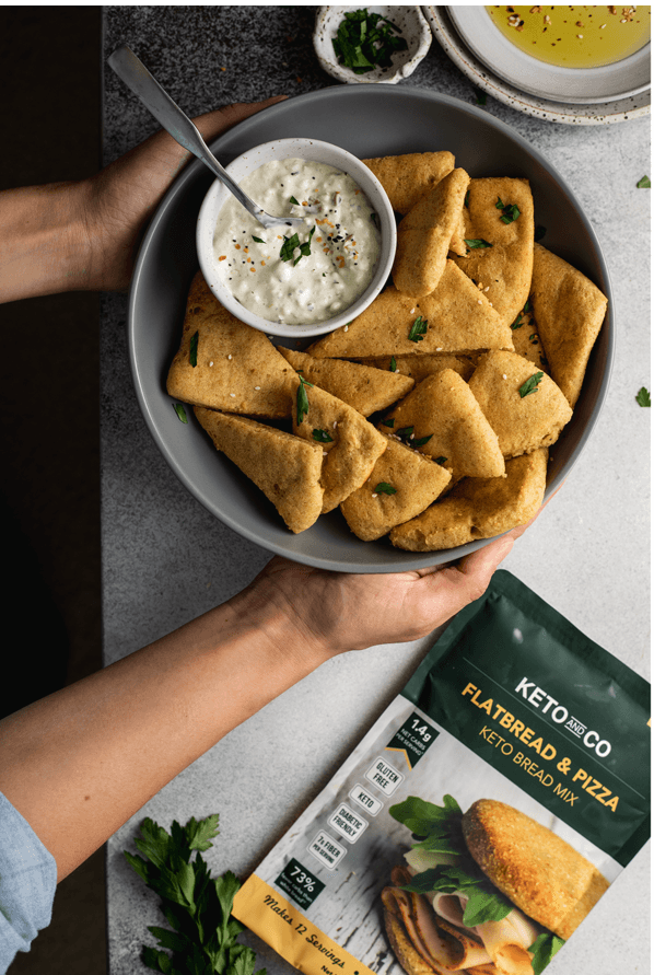 Keto and Co, Flatbread & Pizza, Keto Bread Mix, 190g - Mom it KeTo Go
