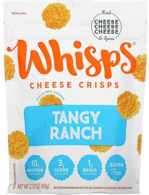 Whisps, Tangy Ranch Cheese Crisps, 60 g - Mom it KeTo Go