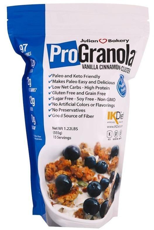 Julian Bakery, Keto Pro Granola, Vanilla Cinnamon Cluster, 555 g - Mom it KeTo Go
