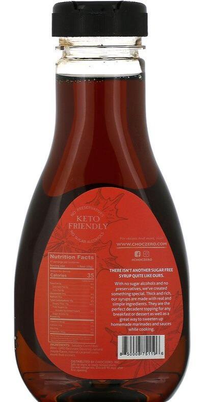 ChocZero, Maple Syrup, Sugar Free, 340 g - Mom it KeTo Go