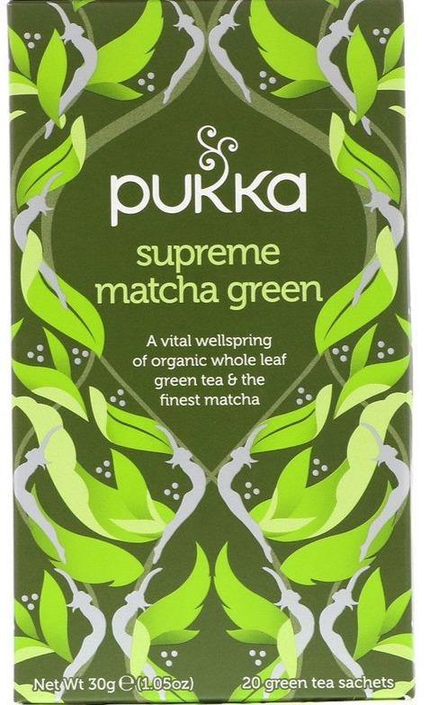 Pukka Herbs, Supreme Matcha Green, 20 Green Tea Sachets, 30 g - Mom it KeTo Go