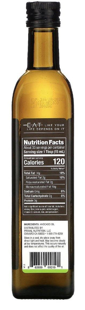Primal Kitchen, Avocado Oil, 500 ml - Mom it KeTo Go