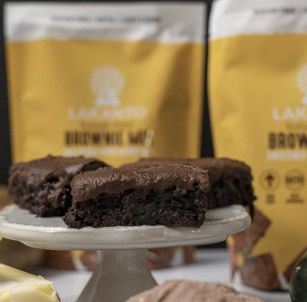 Lakanto, Monkfruit Sweetened Brownie Mix, Sugar Free, 275 g - Mom it KeTo Go