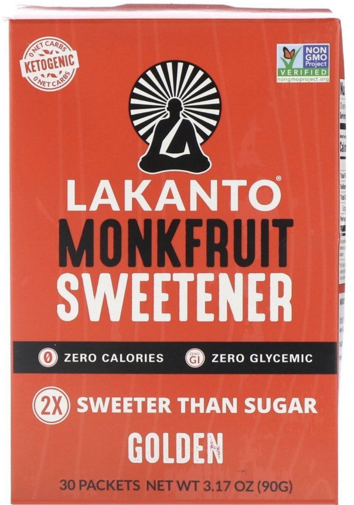 Lakanto, Monkfruit Sweetener, Golden, 30 Packets - Mom it KeTo Go