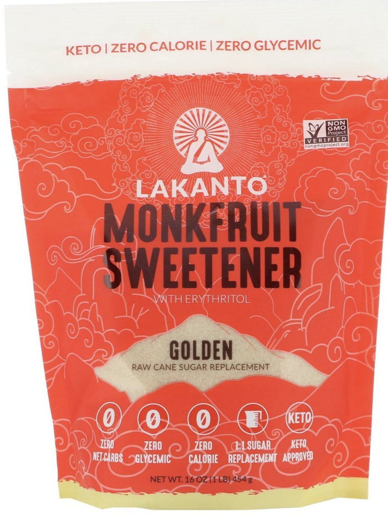 Lakanto, Monkfruit Sweetener with Erythritol, Golden 454 g - Mom it KeTo Go