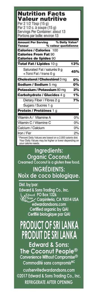 Let's Do Organic, Organic Creamed Coconut, Unsweetened (200g) - Mom it KeTo Go