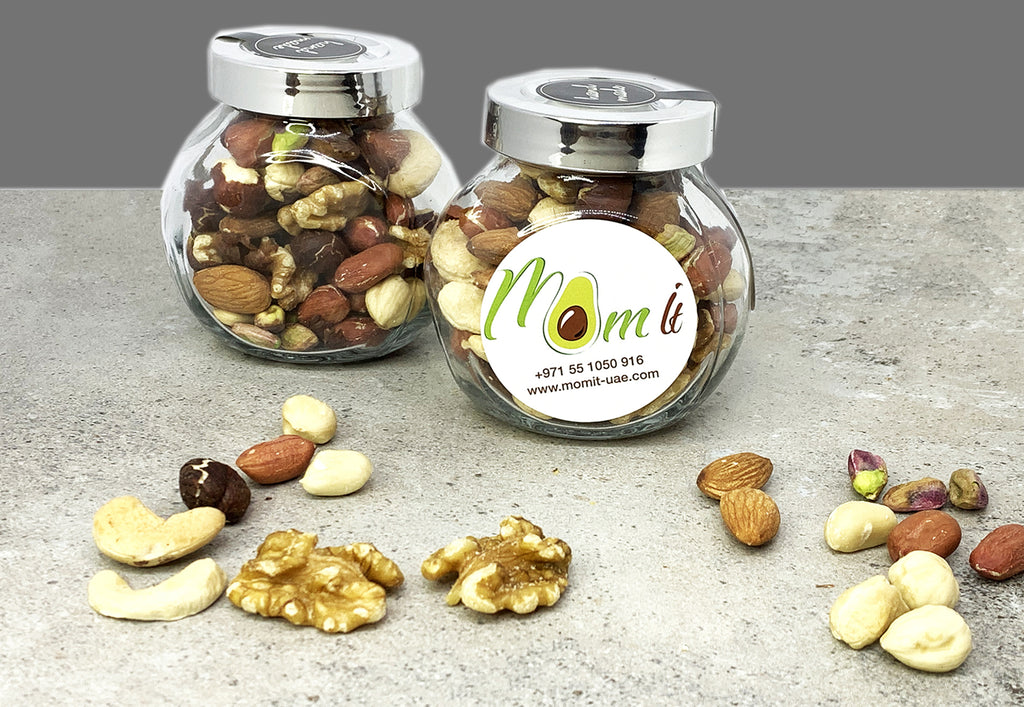 Premium Keto Mixed Nuts Glass Jar - Mom it KeTo Go