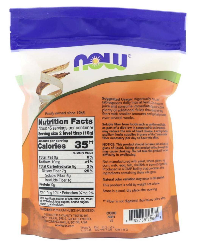 Now Foods, Psyllium Husk Powder - Mom it KeTo Go