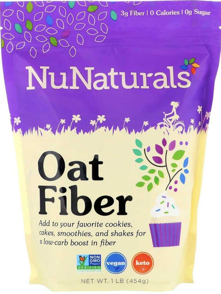 NuNaturals, Oat Fiber (454 g) - Mom it KeTo Go