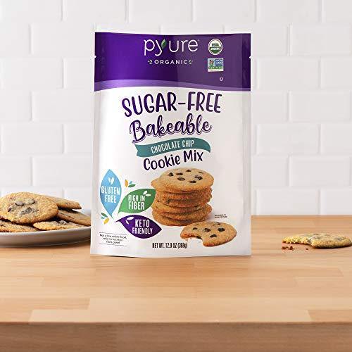 Pyure, Organic Bakeable, Sugar-Free Cookie Mix, Chocolate Chip, 368 g - Mom it KeTo Go