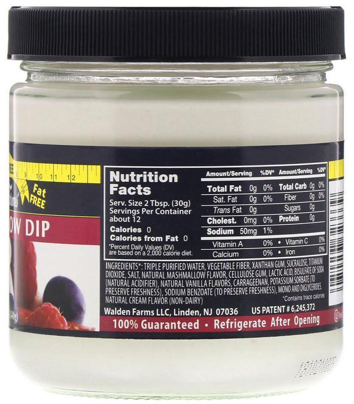 Walden Farms, Marshmallow Dip 340 g - Mom it KeTo Go