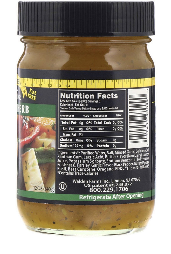 Walden Farms Garlic & Herb Sauce & Marinade 340 g - Mom it KeTo Go