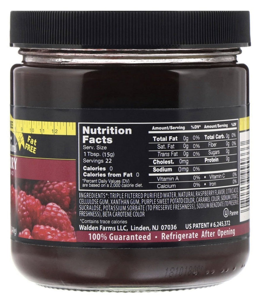 Walden Farms, Raspberry Fruit Spread 340 g - Mom it KeTo Go